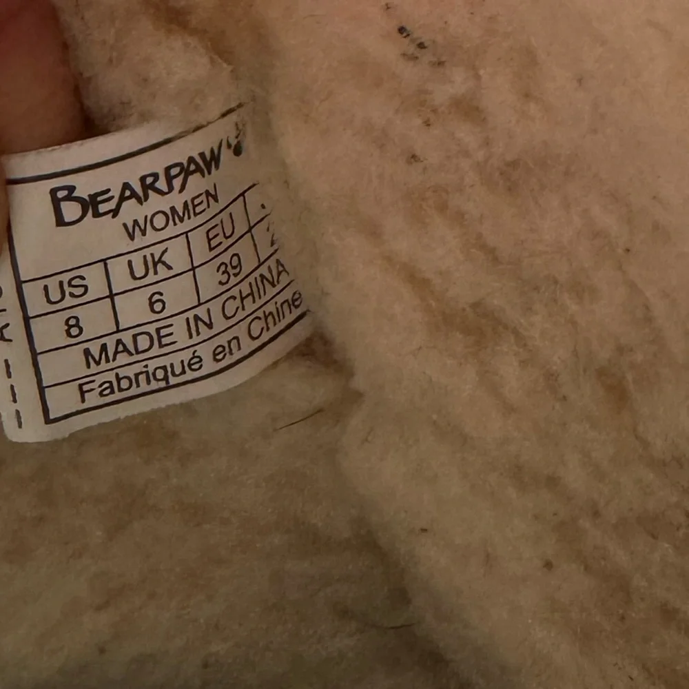Bearpaw Womens Clara Suede Hickory Sheepskin Mid Height Cozy Winter Boots Size 8